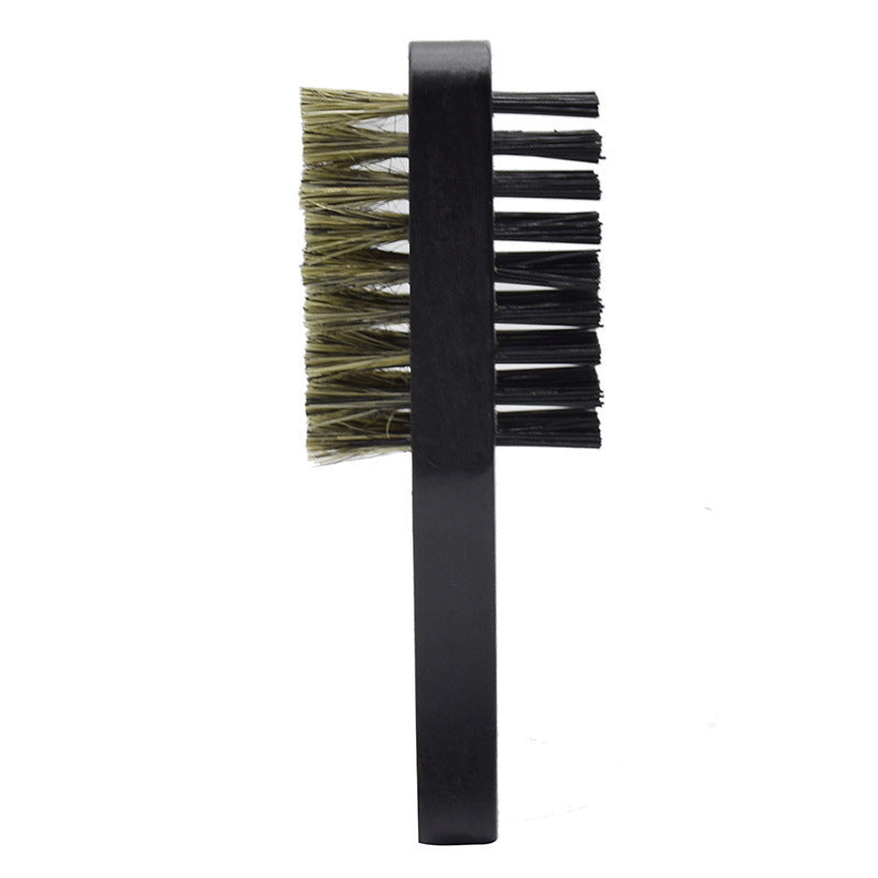 Engrave logo-Black dualfront beard brush two sides brush clean tool barber brush men beard care