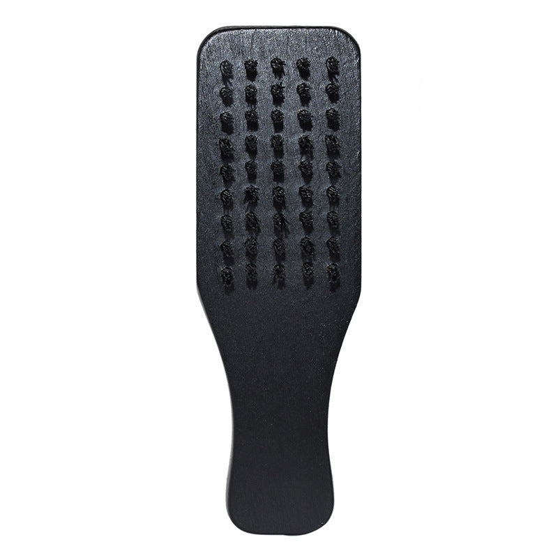 Engrave logo-Black dualfront beard brush two sides brush clean tool barber brush men beard care