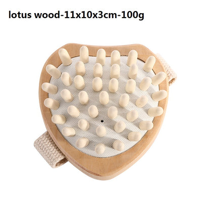 Engrave logo-Bamboo/wood handle brush massage hair brush airbag brush SPA tool