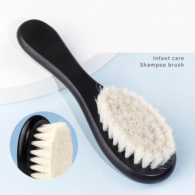 Engrave logo-Beech baby brush shampoo brush infant care woolen brush clean brush