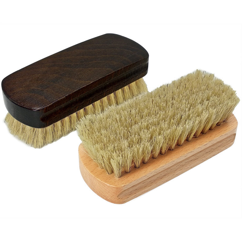 Engrave logo-Beech shoes brush clean brush boar bristle brush Square Brush