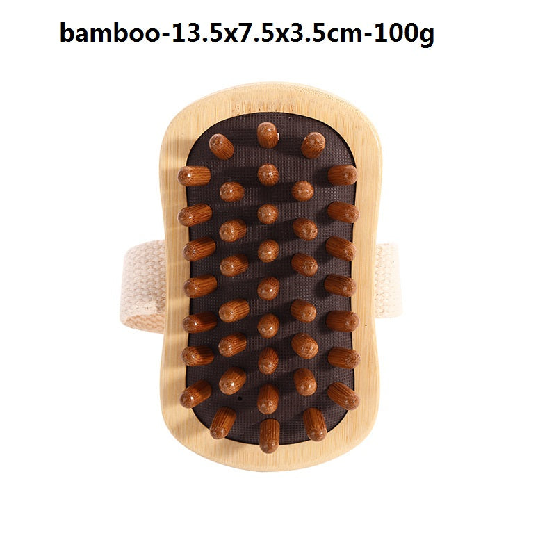 Engrave logo-Bamboo/wood handle brush massage hair brush airbag brush SPA tool