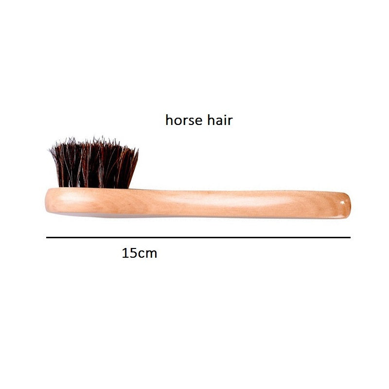 Engrave logo-High quality Horse hair brush wood handle shoes brush clean brush leather brush