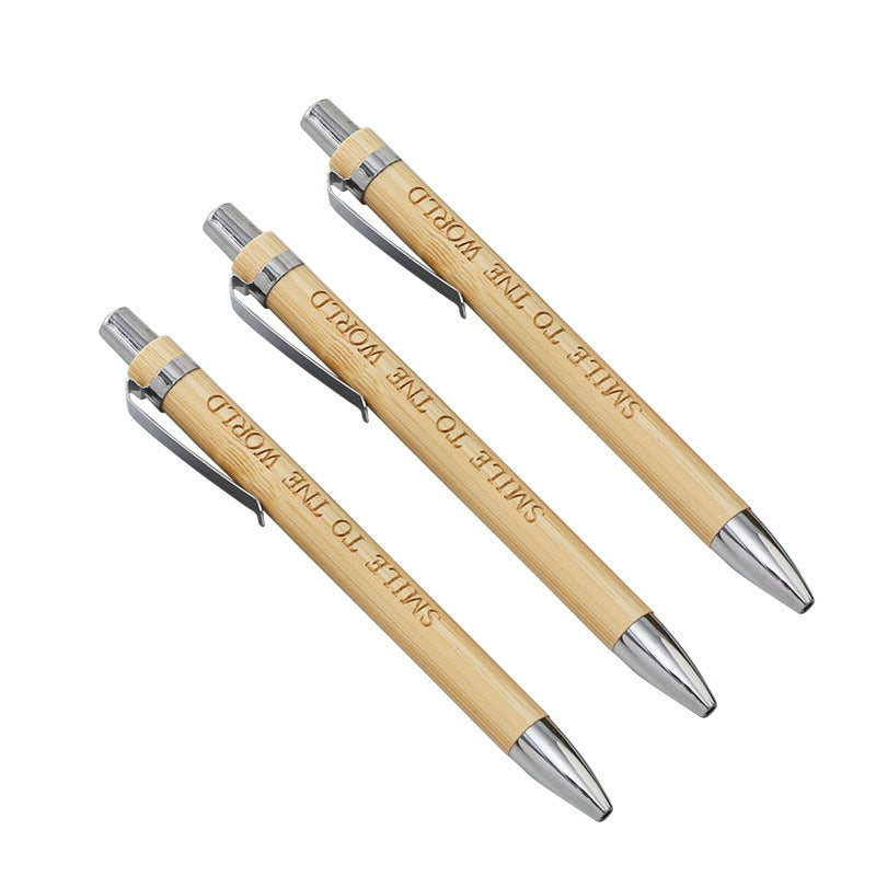 Engrave logo-Bamboo pen ball pen gift pen advertisement wholesale