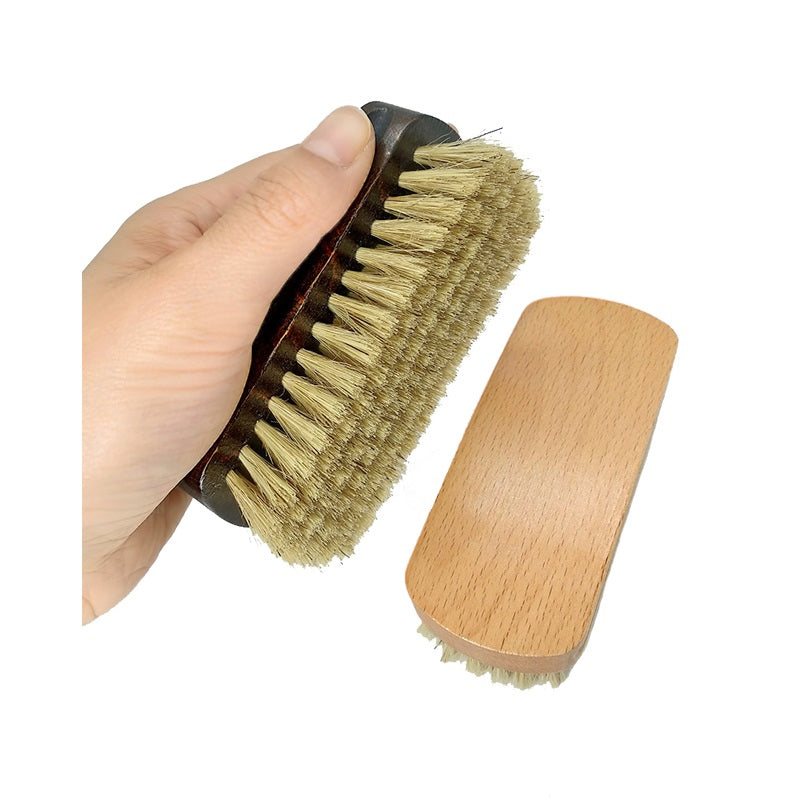 Engrave logo-Beech shoes brush clean brush boar bristle brush Square Brush