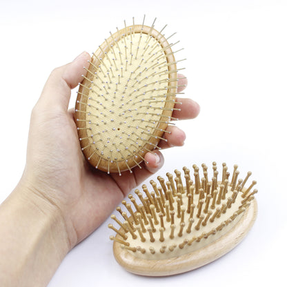 Customize Logo-Beech wood handle brush airbag brush hair care brush grooming