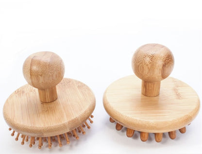 Engrave logo-Bamboo airbag brush hair brush mushroom shape grooming massage brush