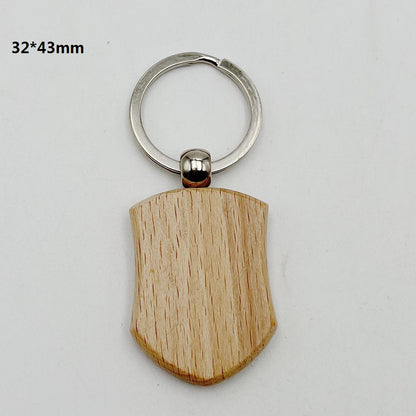 Engrave logo-Beech wood keychain gift wooden board