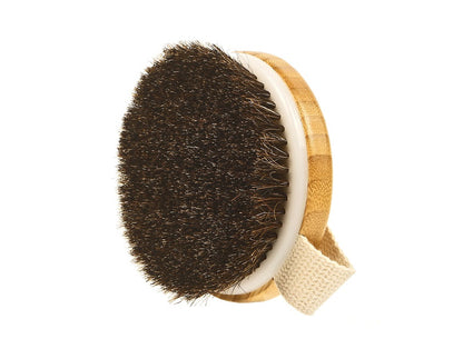 Engrave logo-Horse hair brush bamboo handle brush body brush dry brush bath brush massage SPA