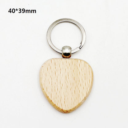 Engrave logo-Beech wood keychain gift wooden board