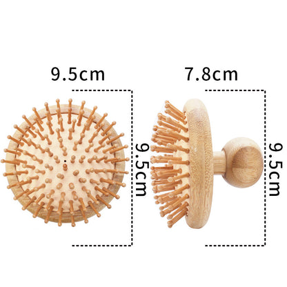 Engrave logo-Bamboo airbag brush hair brush mushroom shape grooming massage brush