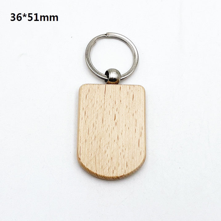 Engrave logo-Beech wood keychain gift wooden board