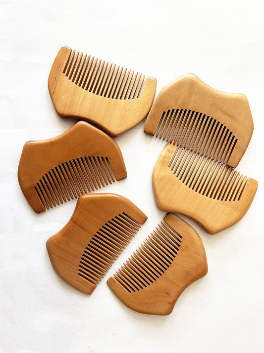 Engrave your logo-Mini peach wood comb pocket comb beard comb hair comb 8x5cm