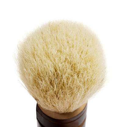 Customize logo-Handmade Natural Wood handle Nylon head shaving brushes Beard Grooming Tool