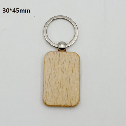 Engrave logo-Beech wood keychain gift wooden board