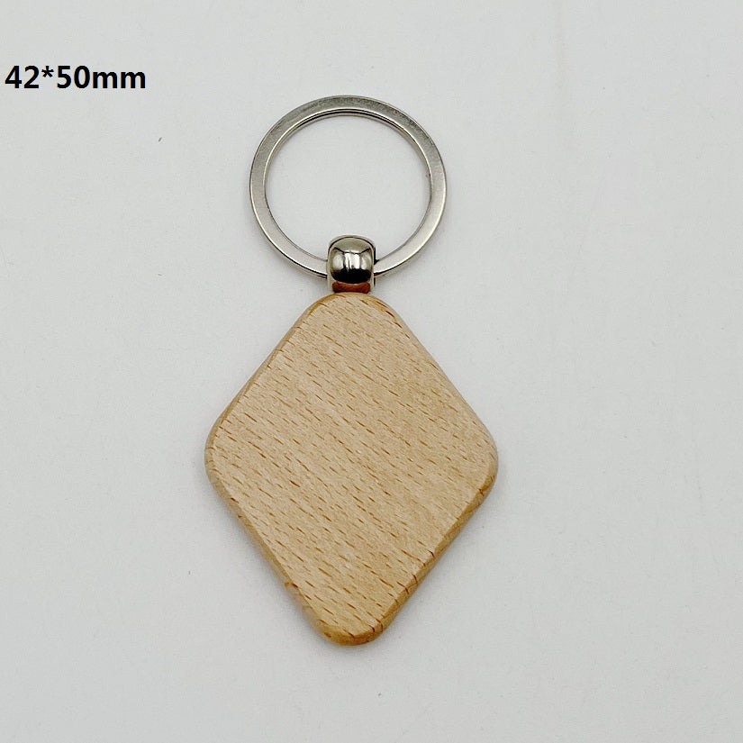 Engrave logo-Beech wood keychain gift wooden board