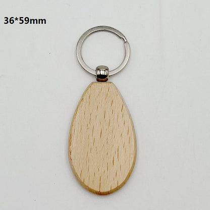 Engrave logo-Beech wood keychain gift wooden board