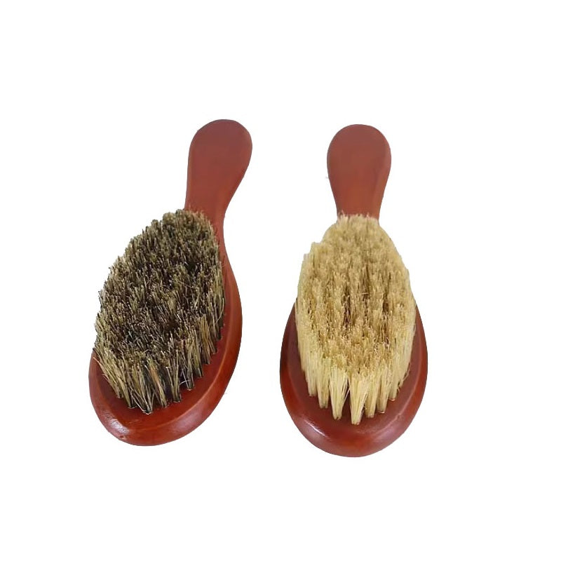 Engrave logo-Horse hair brush boar brush beard care barber tool grooming wholesale