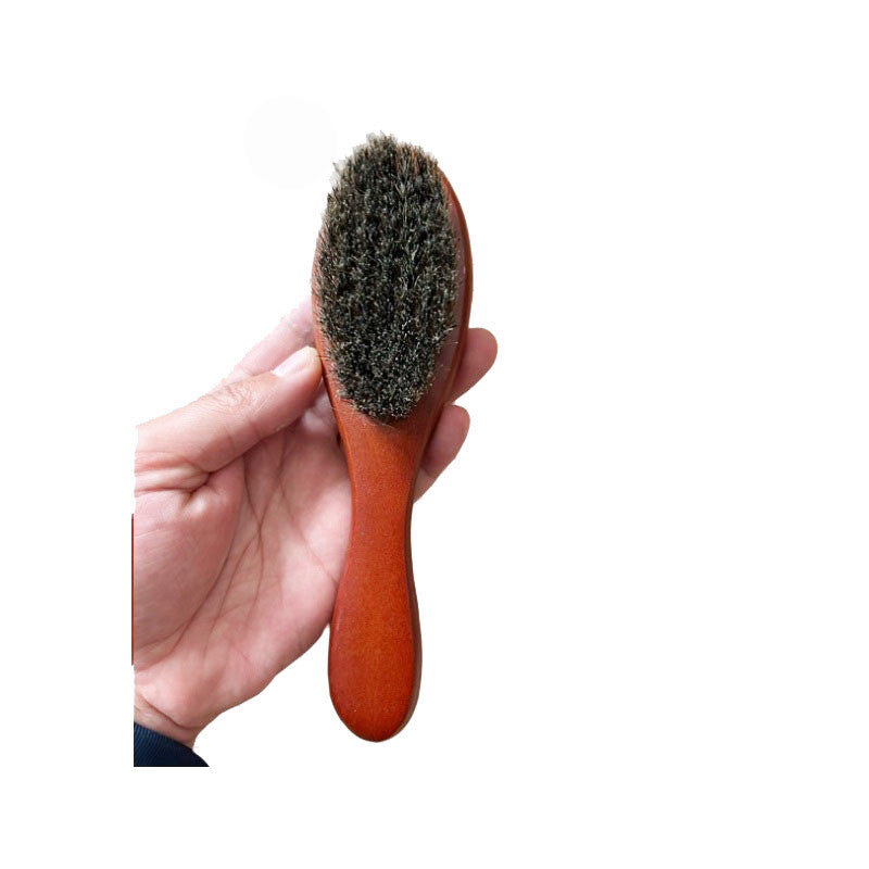 Engrave logo-Horse hair brush boar brush beard care barber tool grooming wholesale