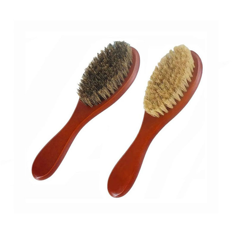 Engrave logo-Horse hair brush boar brush beard care barber tool grooming wholesale