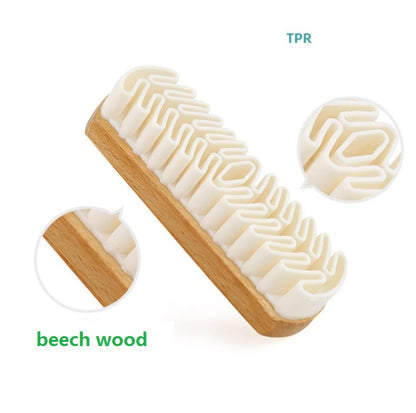 Customize Your Logo-Beech handle shoe brush leather shoes clean care suede brush