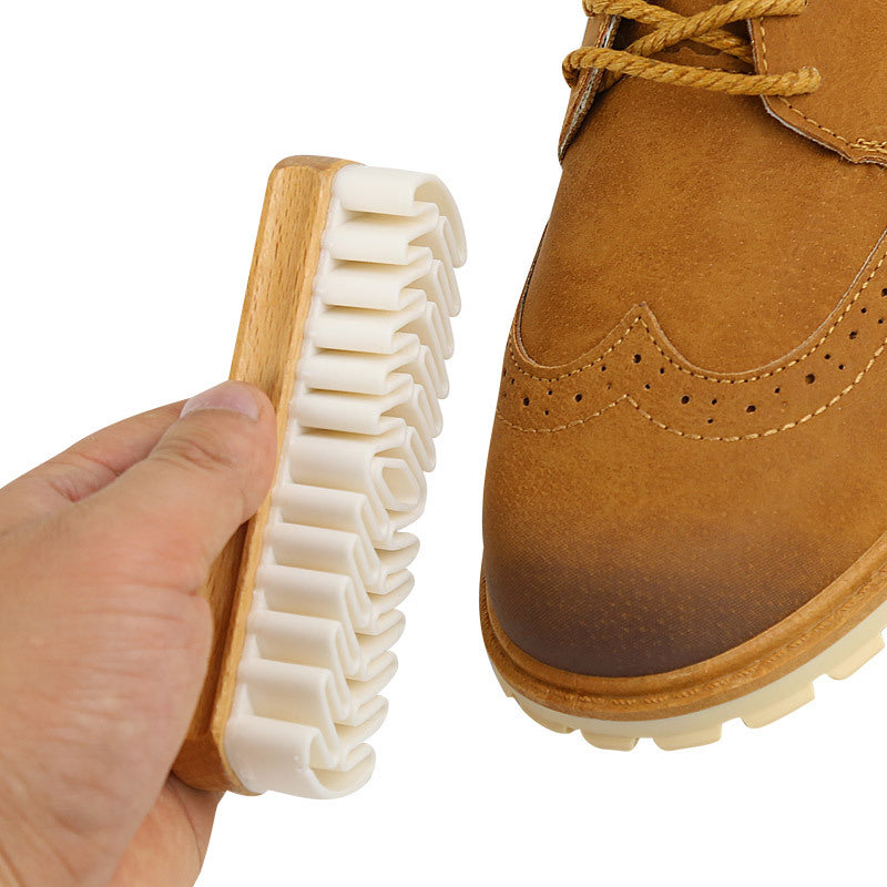 Customize Your Logo-Beech handle shoe brush leather shoes clean care suede brush