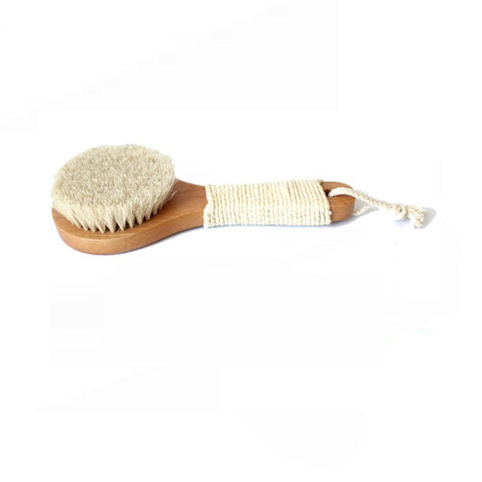 Engrave logo-Wood handle horse hair brush body brush bath brush clean brush barber brush grooming