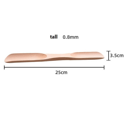 Engrave logo-Natural beech wood shoehorns long handle shoe horn two heads gift