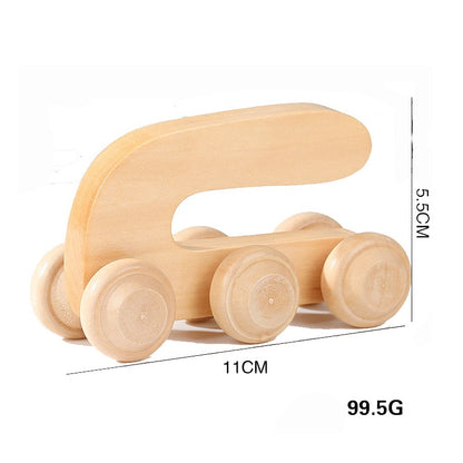 Engrave logo-Natural wood massagers body massage roller SPA Muscle relaxation