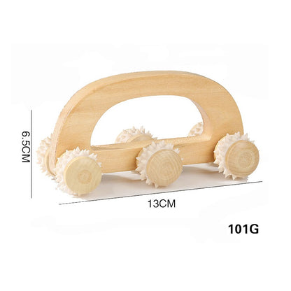 Engrave logo-Natural wood massagers body massage roller SPA Muscle relaxation