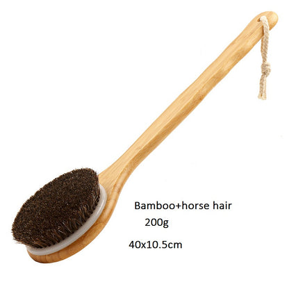 Engrave logo-Long handle bath brush bamboo shower brush body brush clean brush