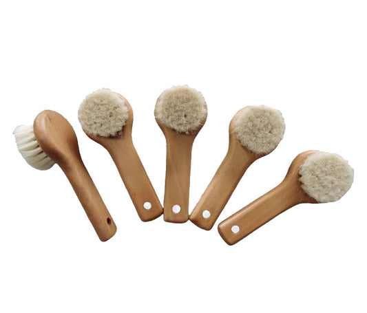 Engrave logo-Wood handle baby brush woolen brush face brush clean brush wholesale