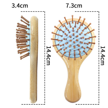 Engrave Logo-Bamboo handle airbag brush hair comb grooming tool