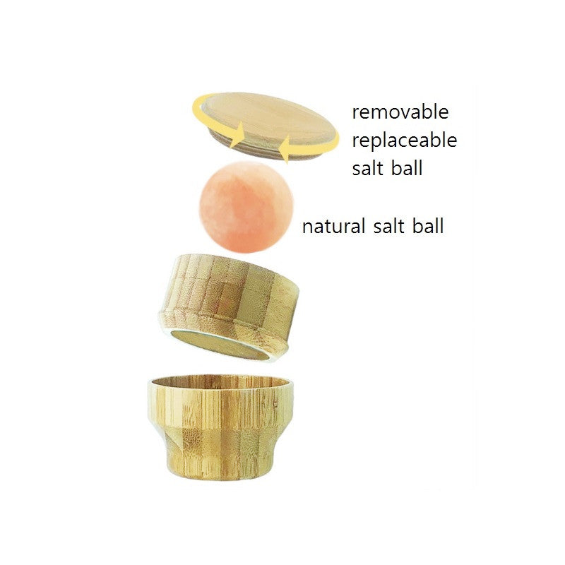 Personalized-Natural salt ball massage tool body neck care skin roller SPA gift