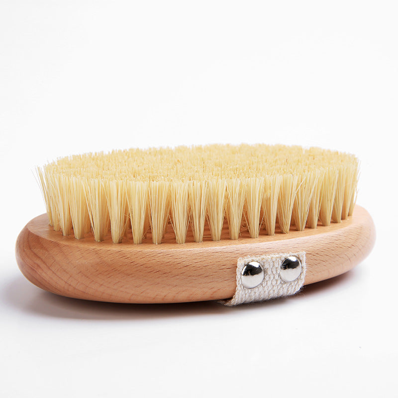 Engrave logo-Beech wood handle Vegan sisal body brush dry brush bath brush wholesale