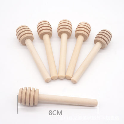 Engrave logo-Wood spoon honey spoon Stir Bar coffee wine mixing tool