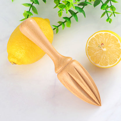 Engrave logo-Beech wood Manual beech lemon juice press unpainted lemon cone kitchen baking, squeezing and squeezing juice tool