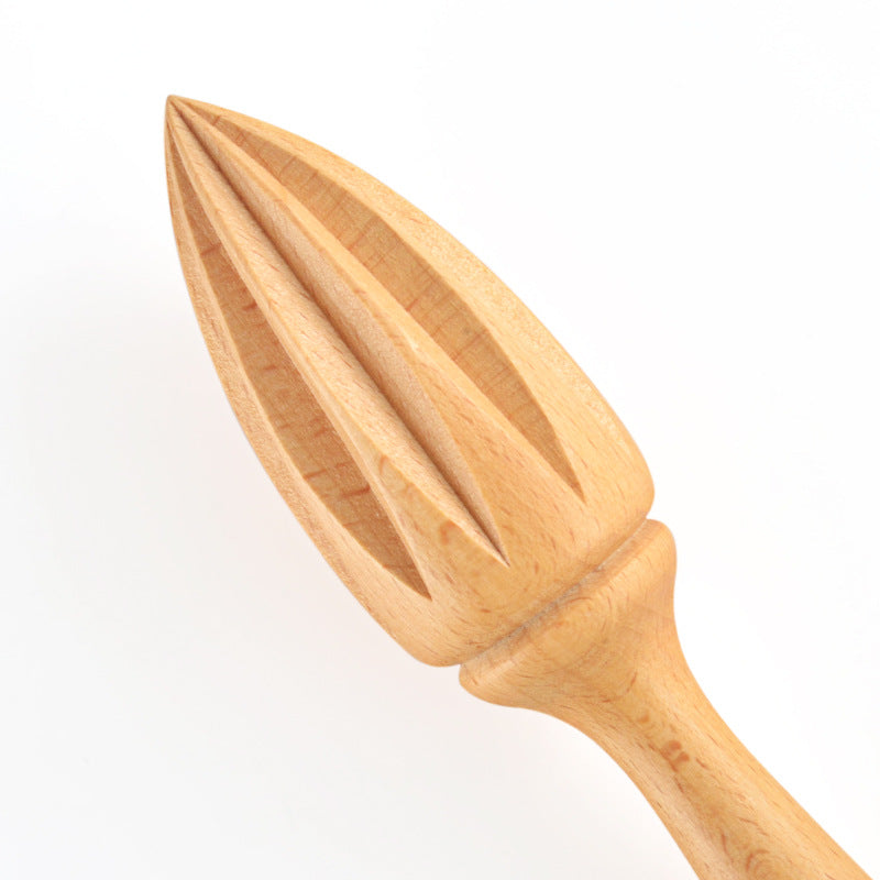 Engrave logo-Beech wood Manual beech lemon juice press unpainted lemon cone kitchen baking, squeezing and squeezing juice tool