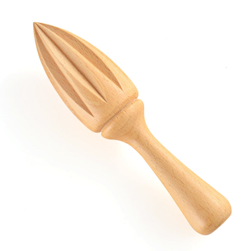 Engrave logo-Beech wood Manual beech lemon juice press unpainted lemon cone kitchen baking, squeezing and squeezing juice tool