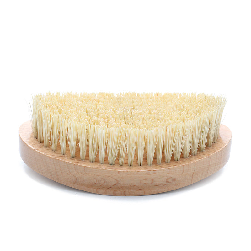 Engrave logo-360 vegan wave beard brush sisal brush beech wood handle wholesale