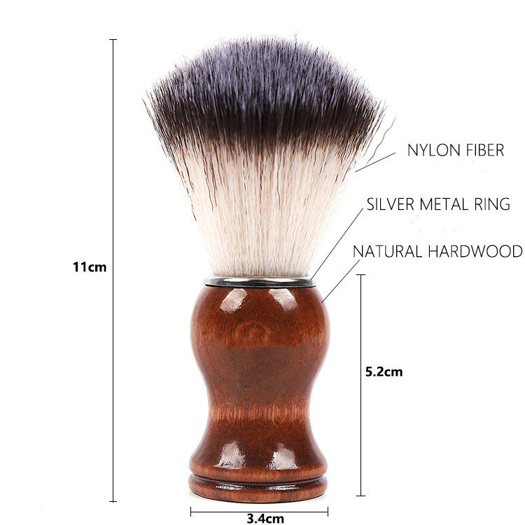 Customize logo-Wood handle Nylon/boar bristle shaving brushes for men beard care grooming tool