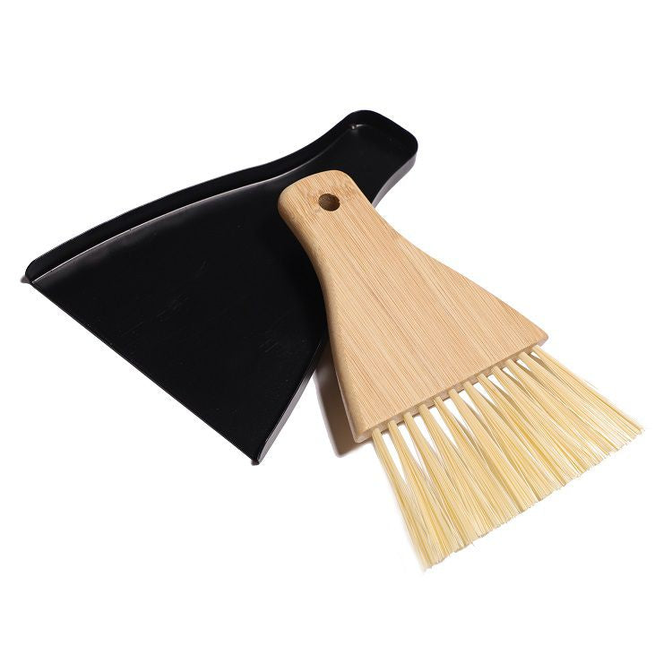 Engrave logo-Bamboo Clean brush nylon brush wood handle dustpan set