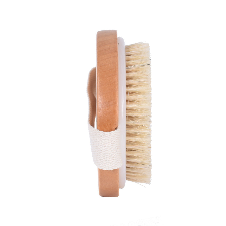 Engrave logo Dry Brush Bath Brush beech Wood Body Brush Body Cleaning Brush For Shower Promotion Gift