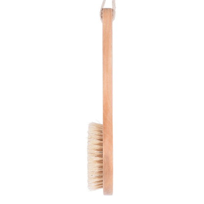 Engrave logo-Dry Brush Bath Brush boar bristle Wood Body Brush Body Cleaning Brush For Shower Promotion Gift