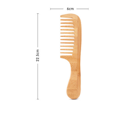 Handmade Bamboo Wood Comb Wide Tooth Comb With Handle For Hair/Beard Makeup tool