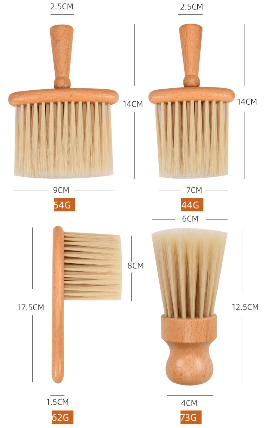 Engrave logo-Beech wood handle brush barber brush clean brush wholesale