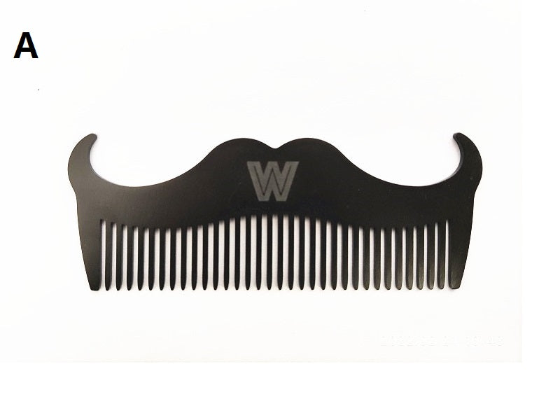 Customized Logo-Black stainless steel comb metal comb pocket size for beard and hair care