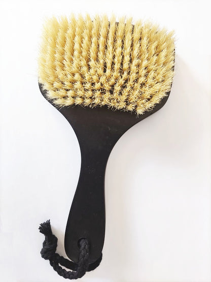 Engrave Logo-Dry Brush Boar Bristle Bath Brush Wood Body Brush Body Cleaning Brush For Shower Promotion Gift