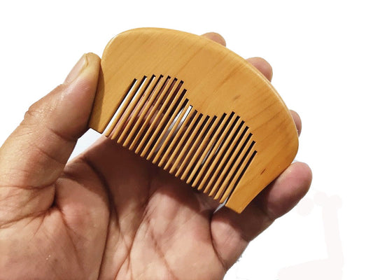 Customize Logo Combs-Handmade Mini Fine Tooth Wood Comb Beard Comb Pocket Size Comb moustache comb 8.5x5cm