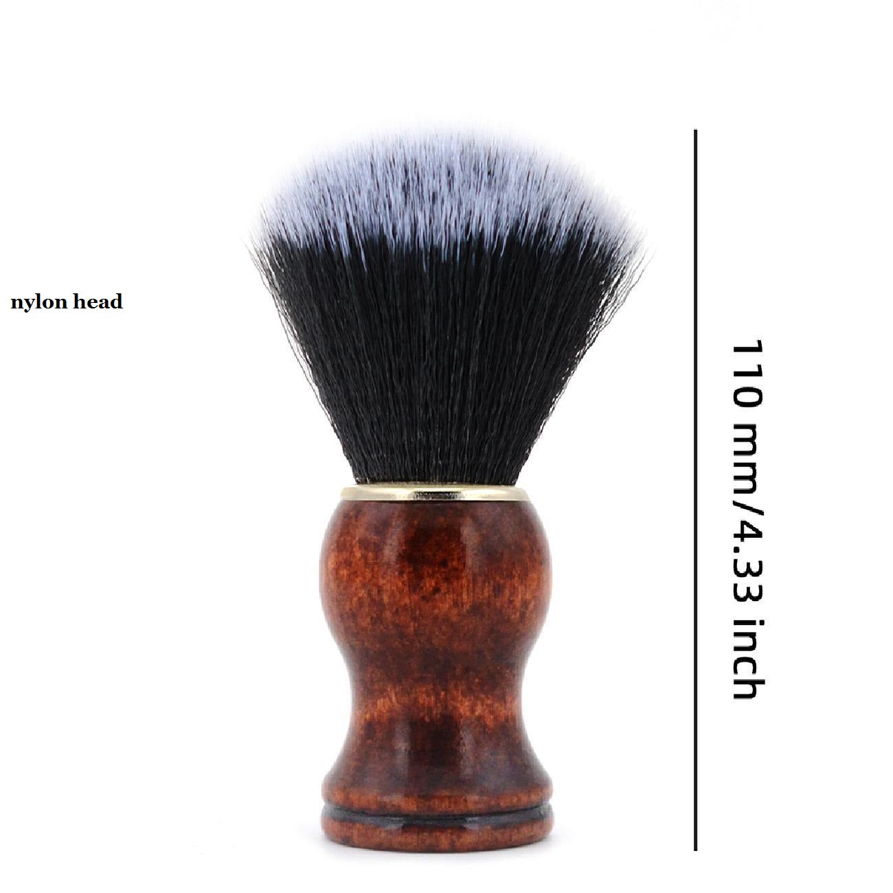 Customize logo-Wood handle Nylon/boar bristle shaving brushes for men beard care grooming tool